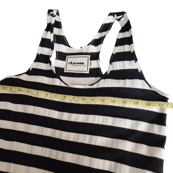 CLaeson California in me Maxi Dress‎ Sleeveless Racerback Black White Striped M - Picture 8 of 15